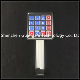Membran Microswitch Water Resistant Keyboard 4 * 4 Matrix 16 Key 7P Connection