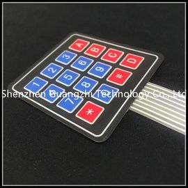 Membran Microswitch Water Resistant Keyboard 4 * 4 Matrix 16 Key 7P Connection