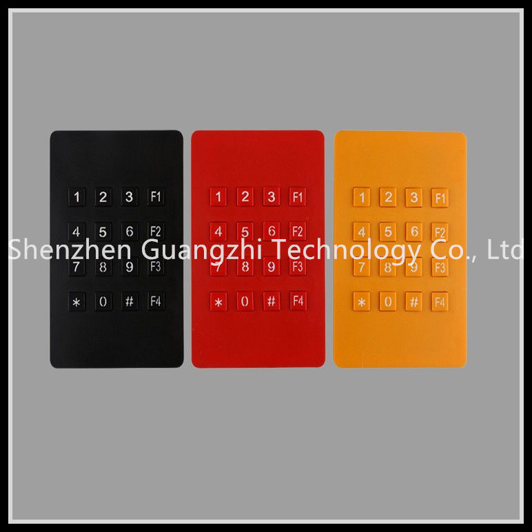 Three Colors 16 Key Plastic Computer Keyboard , Public Phone Booth Number Keypad